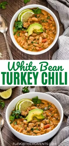 White Bean Turkey Chili Chili With White Beans, White Turkey Chili Recipe, White Turkey Chili, Chili Spice