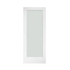 an empty white door with no glass on the front and side panels, against a white background