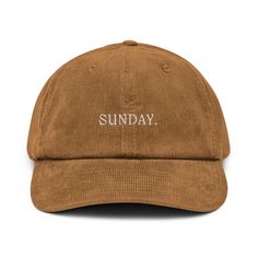 A hat made of corduroy? That's a yes! Get your hands on a hat that'll serve you for ages. The corduroy fabric has stood the test of time thanks to its best features--softness, affordability, and durability. Get yours now! * 100% cotton corduroy * Soft, unstructured crown * Cotton twill sweatband and taping * Adjustable buckle * Blank product sourced from China This product is made especially for you as soon as you place an order, which is why it takes us a bit longer to deliver it to you. Making Brunch Club, Corduroy Hat, Moms Club, Corduroy Fabric, Hat Making, Trucker Cap, Dad Hats, Hands On, Cotton Twill