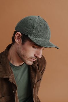 Our new baseball cap this season is crafted from a sumptuously textured chunky wide wale corduroy that invokes a sense of nostalgia from the 70s. Made from 100% pure 8 wale cotton corduroy, this cap has a fun and soft ribbed texture that not only enhances its visual appeal but also adds a delightful tactile dimension. 100% 8 wale cotton corduroypre-washed and garment-dyed. made in USA with imported fabric Hat Reference, Hat Outfit Men, Baseball Glove Wallet, Baseball Hat Outfit, Mens Cap, Wide Wale Corduroy, Corduroy Cap, Cap Outfit, Mens Hats