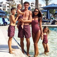 Family Beachwear Matching. | Fashionsarah.com | brown |  | #description# Mommy And Me Swimwear, Swimsuits 2020, Mom And Daughter Matching, Mother Daughter Outfits, Hawaiian Outfit, Matching Swimwear, Mommy And Me Outfits, Cute Family, Matching Family Outfits