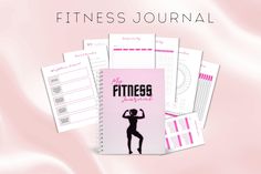 the fitness journal is open and ready to be filled with exercise plans, exercises, and more