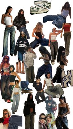 2000s Outfit, Downtown Outfits, Outfit Collage, Cute Simple Outfits