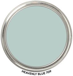 a round mirror with the words woodlaw blue