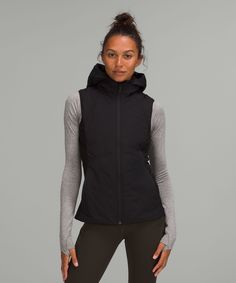 Lululemon Vest, Running In Cold Weather, Technical Clothing, Vest Designs, Athletic Apparel, Lululemon Women, Women's Coats & Jackets, Womens Vest, Vest Jacket