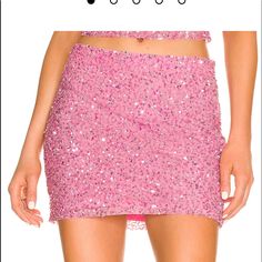 Retrofete Pink Rio Skirt Size Xs. Perfect For A Party And Will Spice Up Any Outfit. Bought And Wore Once To An Event! Glamorous Fitted Party Skort, Cocktail Mini Length Lined Skirt, Embellished Pink Evening Bottoms, Flirty Mini Skirt For Cocktail Occasions, Glamorous Fitted Mini Skirt, Flirty Lined Mini Skirt For Party, Flirty Party Mini Skirt With Lining, Glamorous Pink Embellished Skirt, Glamorous Embellished Pink Skirt