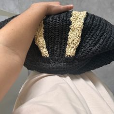 Black Crochet Straw Bag, Black Handwoven Crochet Bucket Bag, Chic Black Handmade Straw Bag, Chic Handmade Black Straw Bag, Handmade Black Straw Bucket Bag, Handmade Black Bucket Straw Bag, Black Crochet Pouch Bag With Braided Handles, Black Handwoven Crochet Pouch Bag, Handmade Black Crochet Pouch Bag