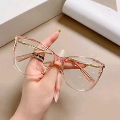 Cat Eye Glasses Frames, Oval Glasses, Eye Glasses Frames, Clear Glasses, Metal Fashion, Computer Glasses