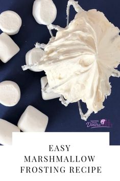 marshmallow frosting recipe with text overlay