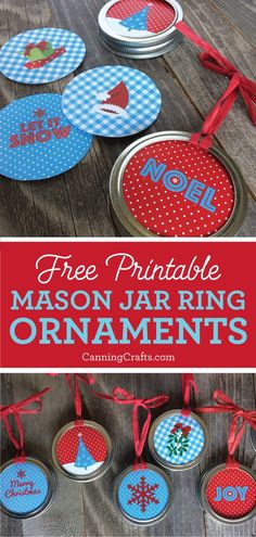 free printable mason jarring ornaments for christmas