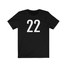 Black T-Shirt Numbered T Shirt with Number On Them for Numerological Black Tshirt Outfit 22 Petrova Designs Black Tshirt Outfit, Number 21, Number 22, Aesthetic Shirts, Tshirt Outfits, Plain Tshirt, Outfits Aesthetic, Jersey Shorts, Shirt Outfit