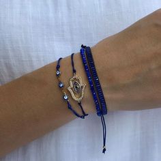 Looking for a way to protect yourself from all the negativity in the world? This Lapis Lazuli evil eye bracelet set is exactly what you need! The evil eye charm is said to ward off all negative energy, while the Lapis Lazuli beads are known for their powerful metaphysical properties. Whether you're looking for protection from gossip or just want to feel more positive overall, this bracelet is perfect for you.

Evil Eye Collection Adjustable Evil Eye Bracelets For Meditation, Spiritual Evil Eye Bracelets For Friendship, Spiritual Evil Eye Bracelets For Healing, Spiritual Evil Eye Bracelet For Healing, Adjustable Spiritual Braided Bracelet With Evil Eye, Adjustable Braided Evil Eye Bracelet For Spiritual Protection, Adjustable Spiritual Evil Eye Braided Bracelet, Blue Resizable Spiritual Evil Eye Bracelet, Blue Evil Eye Bracelet For Good Luck