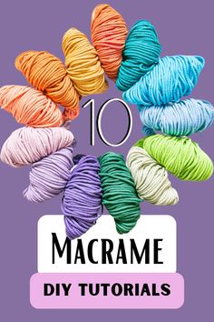 the top ten macrame yarns in different colors