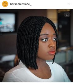 Beautifully braided bob wig. Full and luscious Braided Bob, Wig Glue, Wig Bob, Bob Braids, Braided Wig, Bob Wig, Braids Wig, Bob Wigs, Box Braids