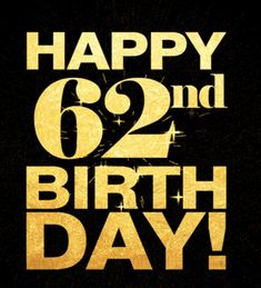 a black and gold birthday card with the words happy 69nd birth day