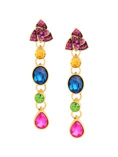 PRICES MAY VARY. Add a dramatic touch to any look with these statement cluster earrings featuring sparkling stones for truly stand-out style Dangle style, high quality zinc alloy, chunky vibrant colorful stones carved, push-back closure Perfect touch for daily casual look or also can be worn for formal event or evening party, choice is yours Available in full jewelry set of necklace and earrings, also as seperated items Our motto is Confidence - if you have it, you can make anything look good. F Cool Gifts For Her, Women In Their 30s, Necklaces Layered, Colorful Stones, Layered Chain, Best Gifts For Her, Chain Necklaces, Floral Jewellery, Butterfly Charm