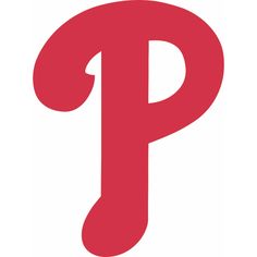 the letter p in red on a white background