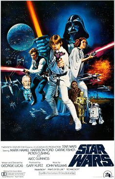 the poster for star wars, starring actors from various films and television shows in action