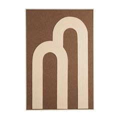 two white arches on brown background