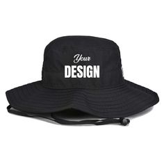 PRICES MAY VARY. 100% Polyester Made in the USA and Imported Toggle closure Hand Wash Only 100% polyester Unisex Unstructured Performance sweatband UPF 30 Ultra-violet protection Toggle adjuster on self-fabric chin strap Sewn eyelets Custom Stitching Logo texts Black Breathable Bucket Hat For Outdoor Activities, Black Breathable Wide Brim Bucket Hat, Black Wide Brim Breathable Bucket Hat, Black Breathable Bucket Hat, Black Outdoor Hat With Visor, Black Breathable Bucket Sun Hat, Black Visor Hat For Outdoor, Breathable Black Bucket Sun Hat, Black Breathable Outdoor Hat