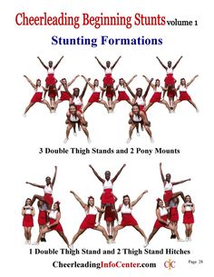 the steps in how to do cheerleadering stunts for students and teachers from beginning to end