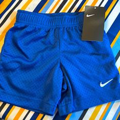 Brand New Infant Shorts. Blue. Size 2t Blue Bottoms For Playtime In Spring, Sporty Blue Bottoms For Playtime, Blue Shorts For Playwear In Spring, Blue Playwear Shorts For Spring, Casual Blue Shorts For Playtime, Blue Nike Athletic Shorts With Elastic Waistband, Toddler Basketball, Boys Nike Shorts, Boys Basketball Shorts