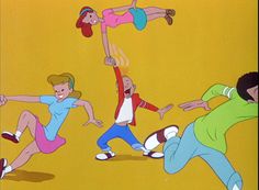 an image of cartoon characters playing with each other