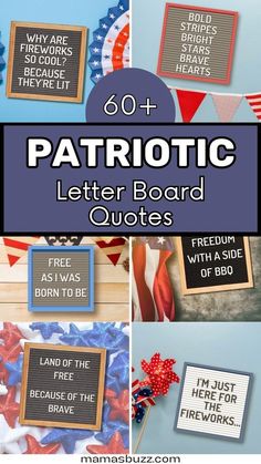 patriotic letter board quotes with text overlay