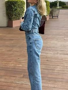 update.23.08 Pphmm Women Chic Fashion Straight Denim jumpsuit Vintage Long Sleeve Female long Jumpsuits Mujer Jumpsuit Vintage, Vintage Long Sleeve, New Chic, Long Jumpsuits, Chic Fashion, Denim Jumpsuit, Chic Style, Jumpsuit, Long Sleeve