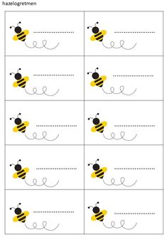 printable worksheet for kids to learn how to draw a bee with the help of