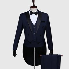 Blue Fitted Suit For Black-tie Events, Elegant Double-breasted Tuxedo In Suiting Fabric, Double-breasted Winter Business Tuxedo, Winter Double-breasted Business Tuxedo, Winter Tuxedo Double Breasted Suit With Lapel Collar, Winter Tuxedo Double Breasted Suit, Tailored Winter Tuxedo Style Double Breasted Suit, Winter Double Breasted Tuxedo With Lapel Collar, Winter Double Breasted Tuxedo Suit