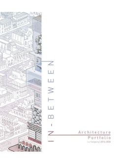 an architectural brochure is shown with the words between it's two sides