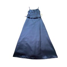 Elegantly Crafted From Luxurious Satin, This Two-Piece Formal Gown By After Six Features A Sophisticated Top And A Flowing Long Skirt. Ideal For Special Occasions. Two-Piece Set: Top And Long Skirt Midnight Blue Matte Color Satin Finish Size 10 Dry Clean Only Made In Usa Measurements Are In The Photos, Please Verify Measurements To Ensure Proper Fit. Blue Fitted Maxi Dress, Blue Fitted Maxi Dress With Long Skirt, Fitted Blue Maxi Dress, Blue Long Skirt Dress For Wedding, Blue Fitted Skirt For Formal Occasions, Blue Long Skirt Wedding Dress, Elegant Blue Skirt For Prom, Fitted Silk Long Dress, Fitted Silk Dress With Long Skirt