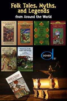 the cover of folk tales, myths and legendds from around the world by dvorr