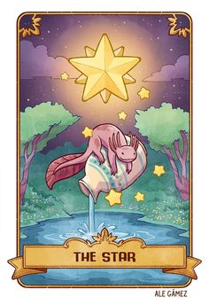 the star tarot card is shown in this image