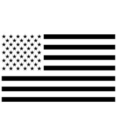 an american flag is shown in black and white, with stars on the bottom of it