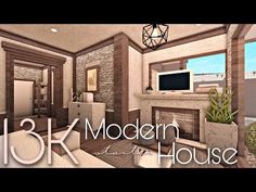 the interior of a modern house is shown in this animated video game, with text overlay