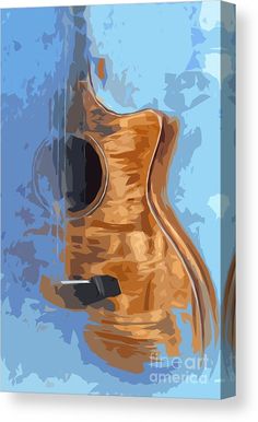 digital painting of an acoustic guitar