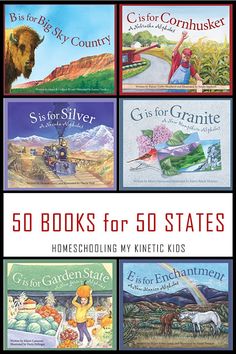 the cover of 50 books for 5 states