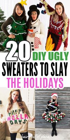 20 diy ugly sweaters to slay the holidays for kids and adults alike