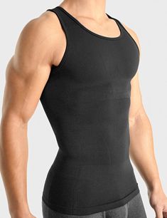 Seamless Compression Tank Top – Rounderbum LLC Supportive Seamless Shapewear For Workout, Seamless Compression Shapewear For Gym, Compressive Seamless Shapewear For Gym, Seamless Shapewear For Gym, Stretch Seamless Gym Shapewear, Compression Tank Top, Muscle Definition, School Simulator, Compression Shirt