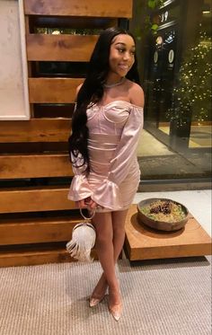 Luncheon Outfits For Black Women, Luncheon Outfits For Women, Birthday Outfit Dress, Homecoming Dress Long, Bday Fits, Birthday Dinner Outfit, Sweet 16 Outfits, 18th Birthday Outfit