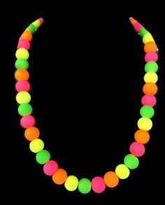 "Perfect for a warm summer day. Multi Neon color on the beach or at a party. Bright and festive and always fun. This is a 2 piece set. Complete with Necklace & Free Matching Drop earrings.  The Necklaces: is 18 \" Long with a 1 1/2\" extender chain for a comfortable fit. There is a single drop pearl. Silver swivel lobster claw clasp for extra protection. The Pearls are 10 MM. Neon Glass Rubberized Pearls. Orange, Green, Yellow and Pink Neon Pearls. Professional Jewelry Wire finished off with wire guards. You can be sure that jewelry will last. The Earrings: Neon drop pearl earrings 2\" long and 8 MM Pink,Yellow, Green and Orange Pearls." Trendy Summer Jewelry, Color Pearl Necklace, Clown Oc, Multicolor Pearl Necklace, Neon Jewelry, Neon Necklace, Neon Accessories, Drop Pearl Earrings, Patriotic Earrings