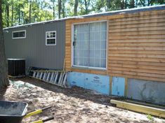 a house that is being built in the woods