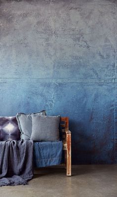 Canvas Denim Wall Mural from the Lino Collection by Brewster Home Fashions Distressed Walls, Washing Walls, Pip Studio, Wall Finishes, Blue Rooms, Wallpaper Collection, Blue Bedroom, Burke Decor, Blue Walls