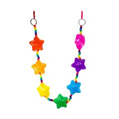 a colorful necklace with stars and beads