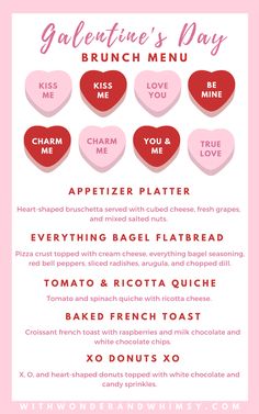 valentine's day brunch menu