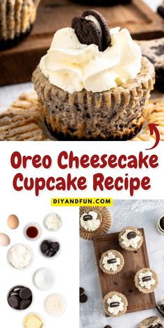 oreo cheesecake cupcake recipe with cookies and cream