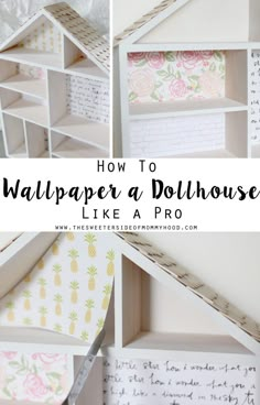 how to make a paper dollhouse like a pro with pictures and text overlay