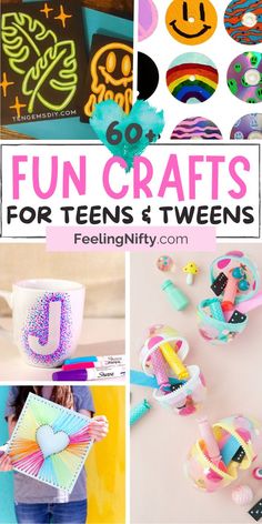 Looking to keep your teens and tweens engaged on those boring summer or rainy days? Look no further! We have a treasure trove of over 60 fun craft ideas that will not only spark their creativity but also keep them busy for hours on end. From DIY jewelry to personalized home decor – there's something for everyone in this ultimate collection of crafts! Crafts Age 5-7, Diy Crafts For Middle Schoolers, Craft For 10yrs, Afterschool Arts And Crafts, Craft Ideas For 6 Year, Crafts For Teen Girls To Make, Summer Camp Crafts For Kids Diy Projects, Crafts For 11-13, Diy Craft Fair Ideas Things To Sell